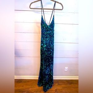 Dazzling Green Sequin Dress from Lulus Boutique- feel like a Mermaid!